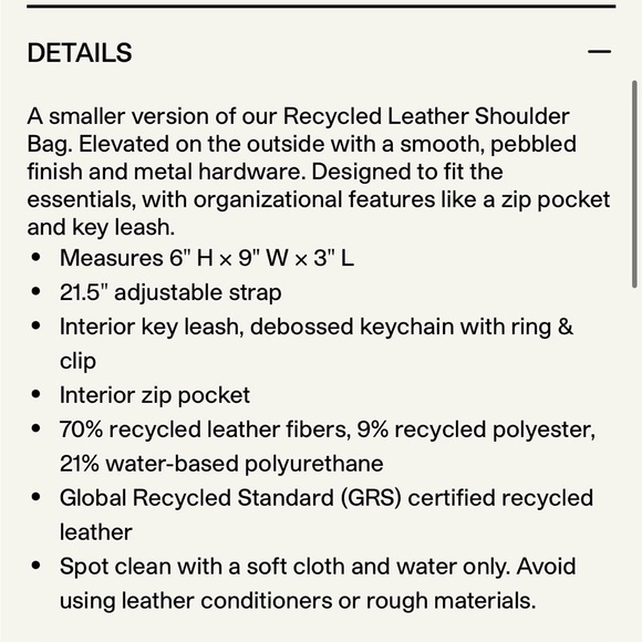 Baggu Mini Recycled Leather Shoulder Bag - Picture 8 of 9